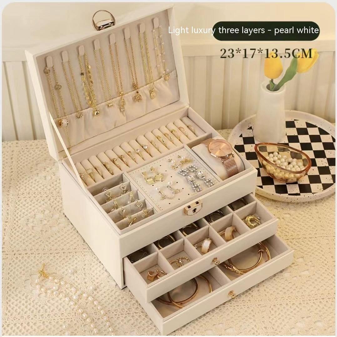 Three Layer Lockable Jewelry Storage Box - LOX VAULT