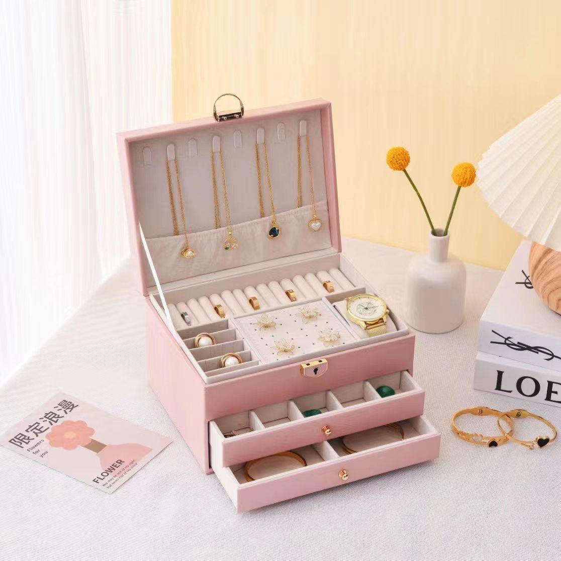 Three Layer Lockable Jewelry Storage Box - LOX VAULT