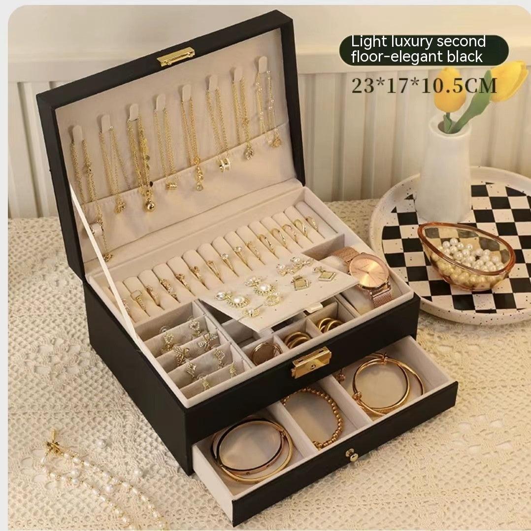 Three Layer Lockable Jewelry Storage Box - LOX VAULT