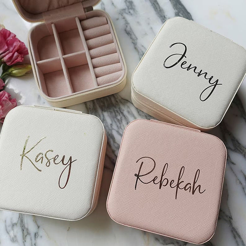 Square Custom Name Jewelry Box