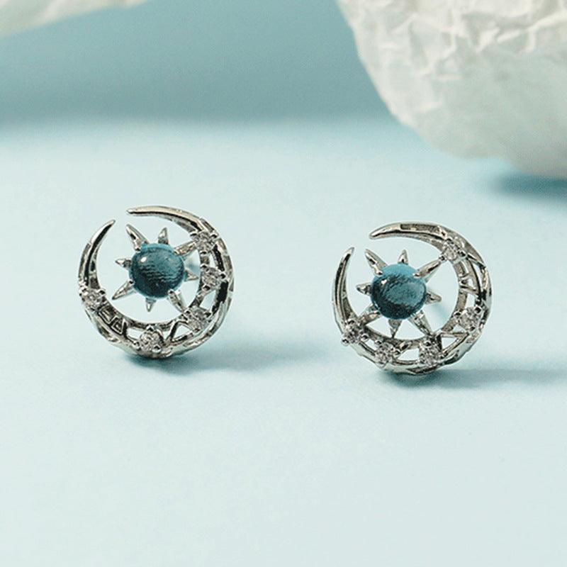 Bright Star Moon Ear Studs - Lox Vault