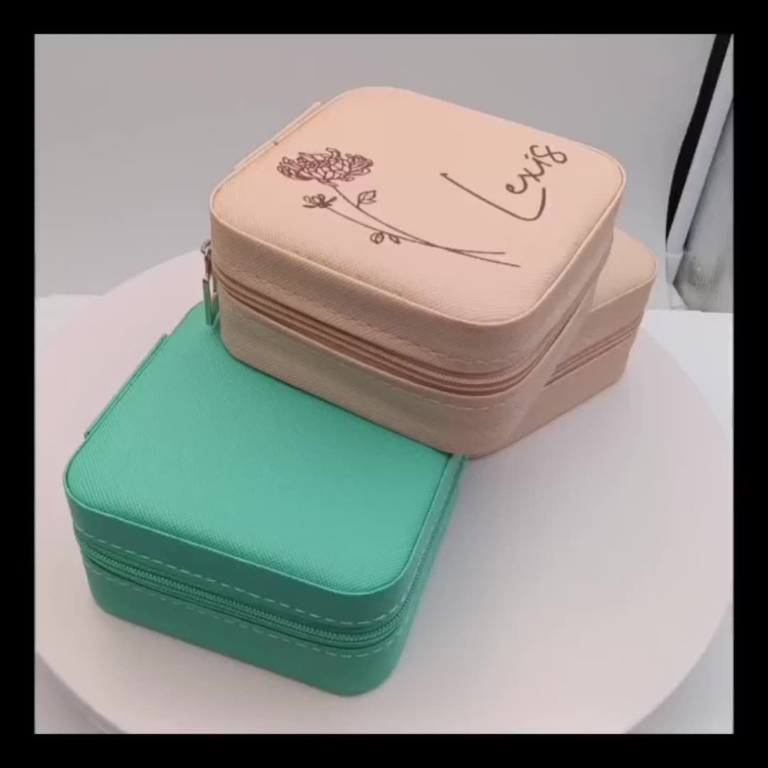 Square Custom Name Jewelry Box