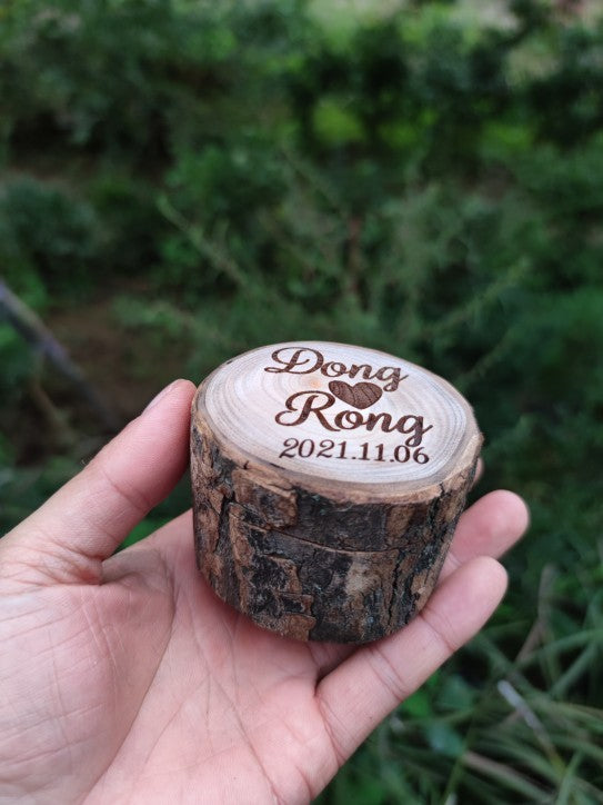 Personalised Solid Wood Ring Box