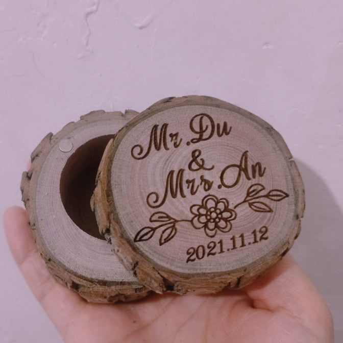 Personalised Solid Wood Ring Box