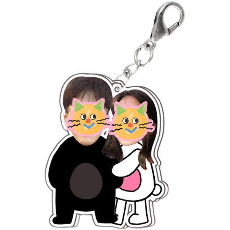 Personalised Cartoon Photo Acrylic Keychain - LOX VAULT