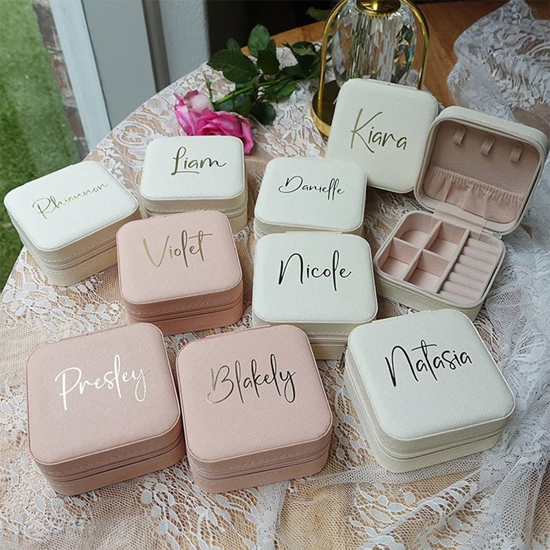Square Custom Name Jewelry Box