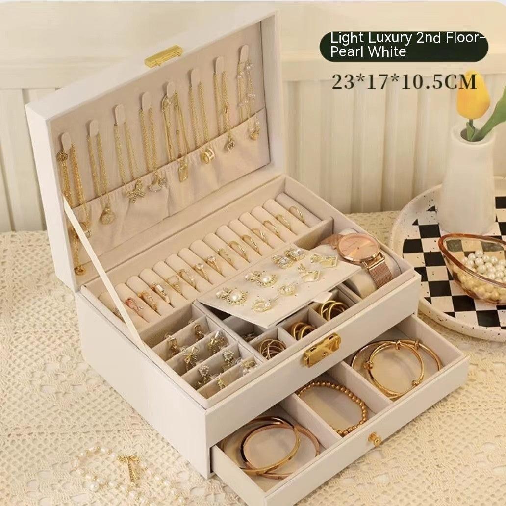 Three Layer Lockable Jewelry Storage Box - LOX VAULT