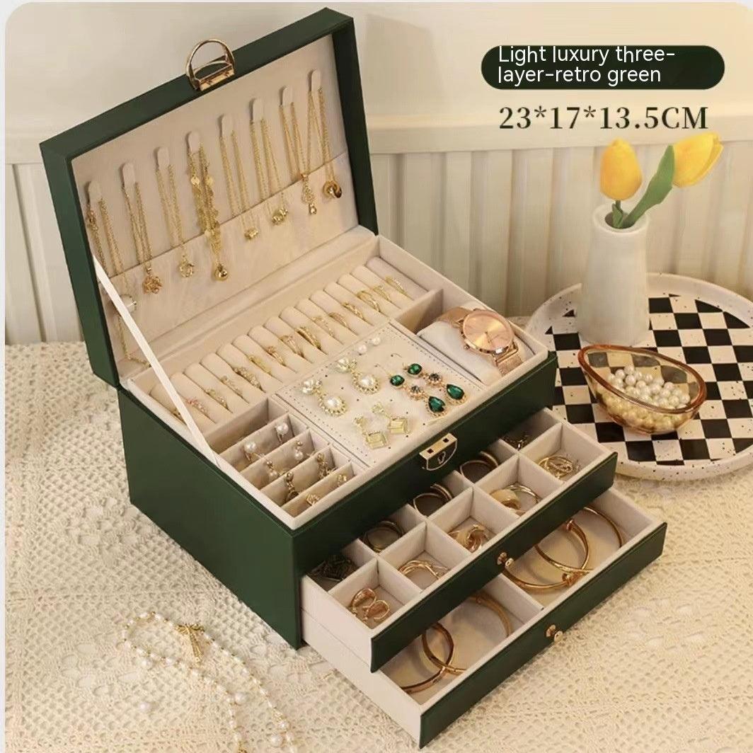 Three Layer Lockable Jewelry Storage Box - LOX VAULT