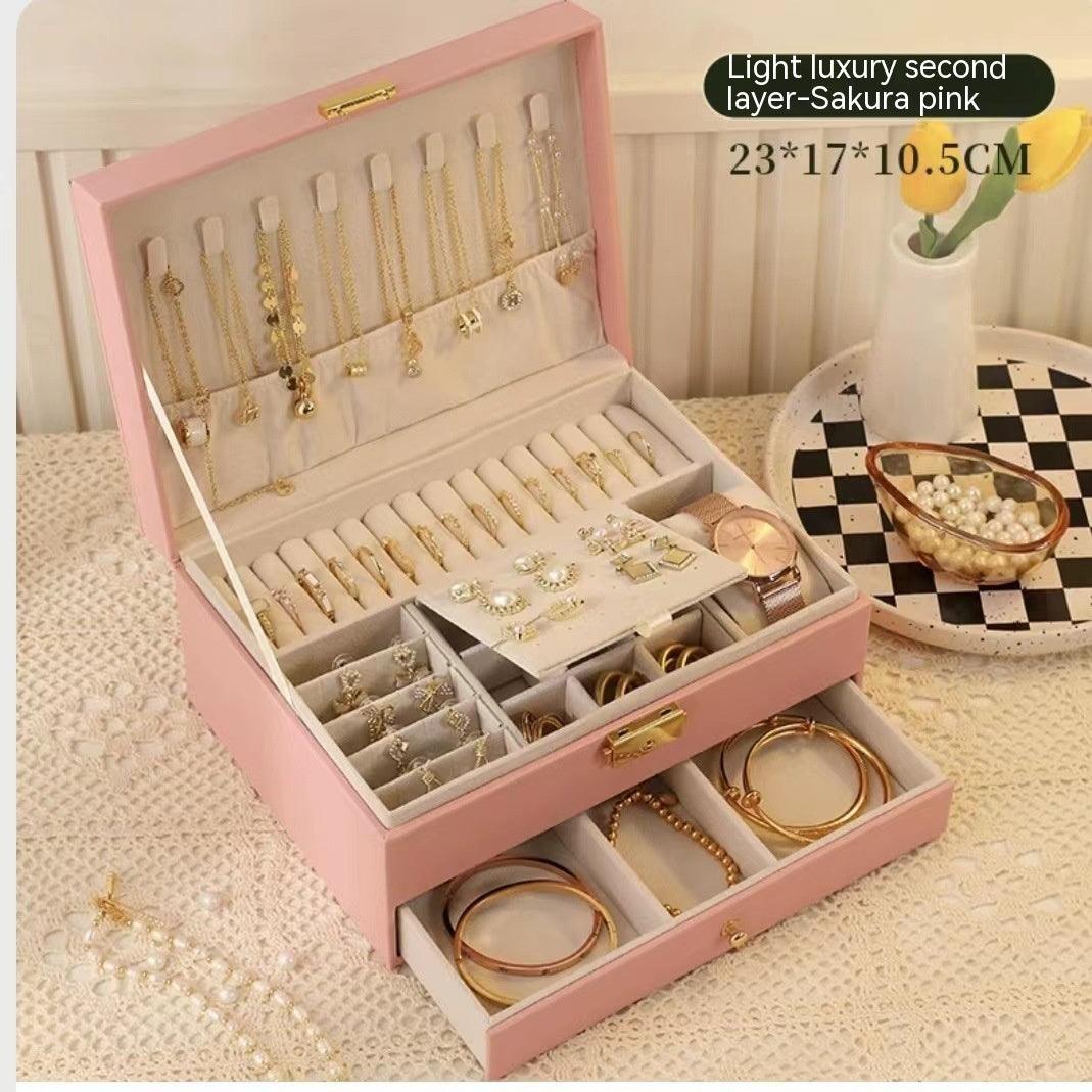 Three Layer Lockable Jewelry Storage Box - LOX VAULT