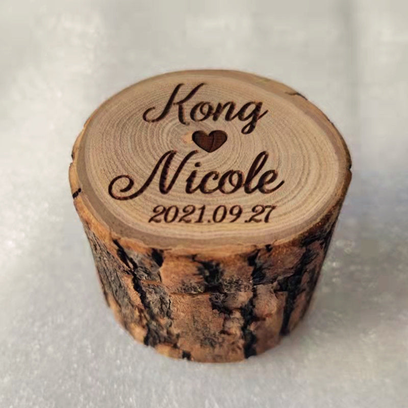 Personalised Solid Wood Ring Box