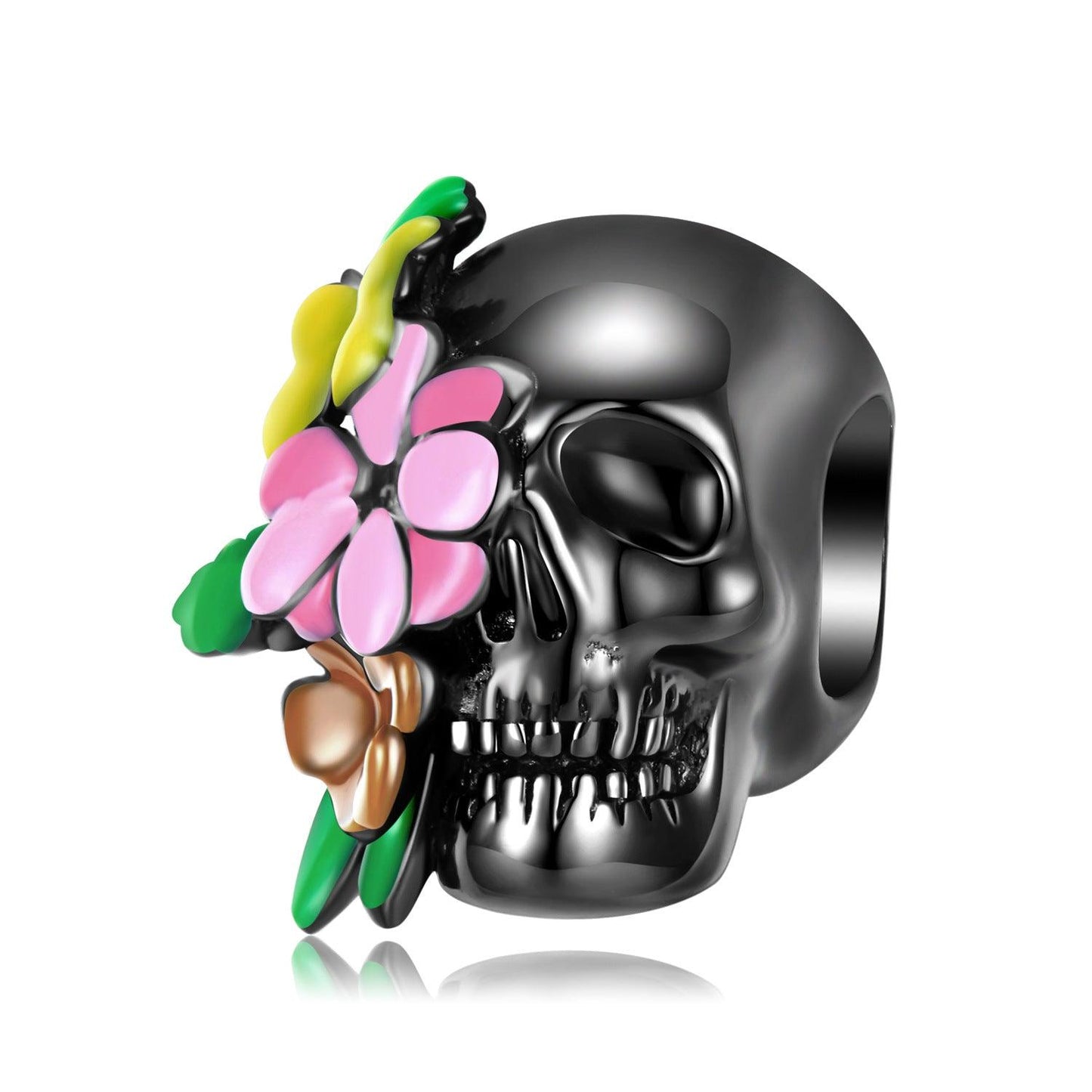 Flower Beads Skull Head Charm - LOX VAULT