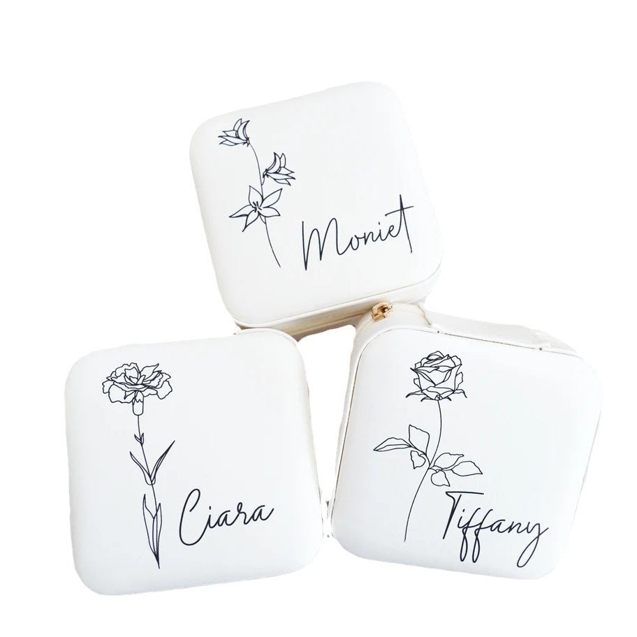 Square Custom Name Jewelry Box