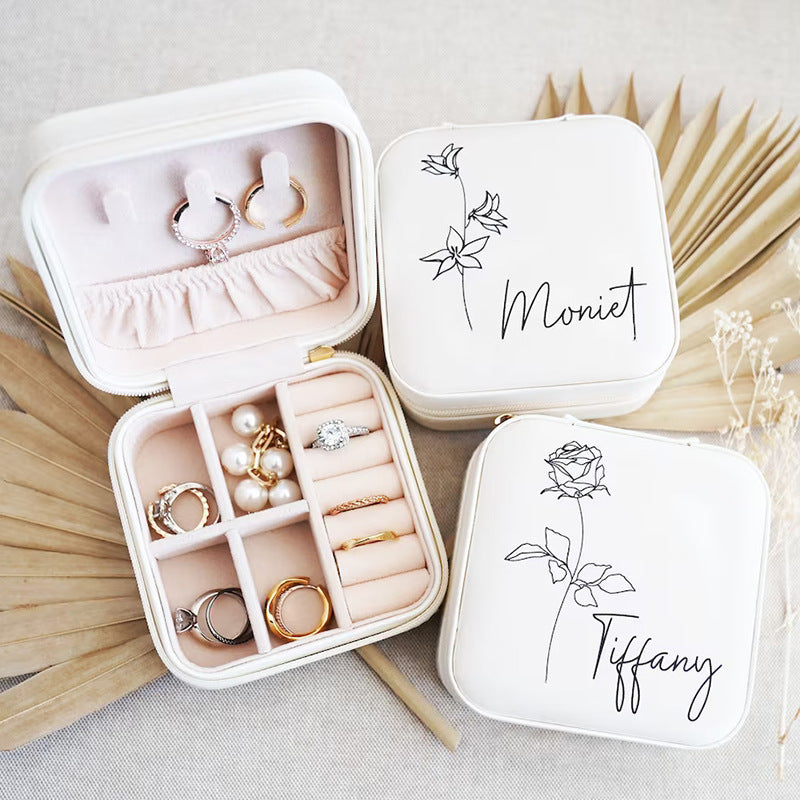 Square Custom Name Jewelry Box