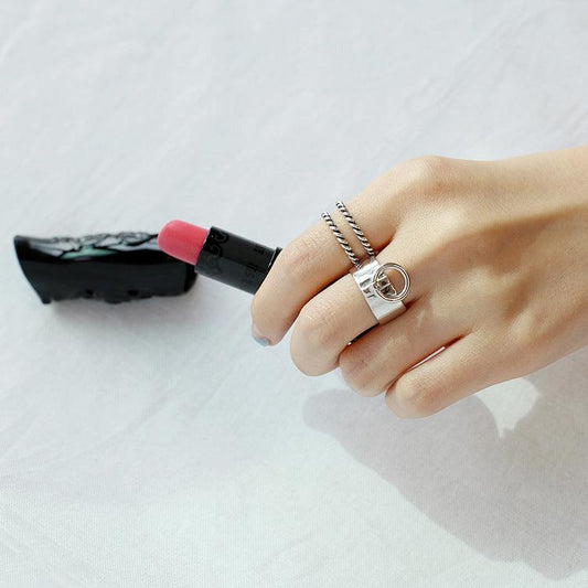 Minimalist Glossy Ring Opening S925 Sterling Silver Ring - LOX VAULT