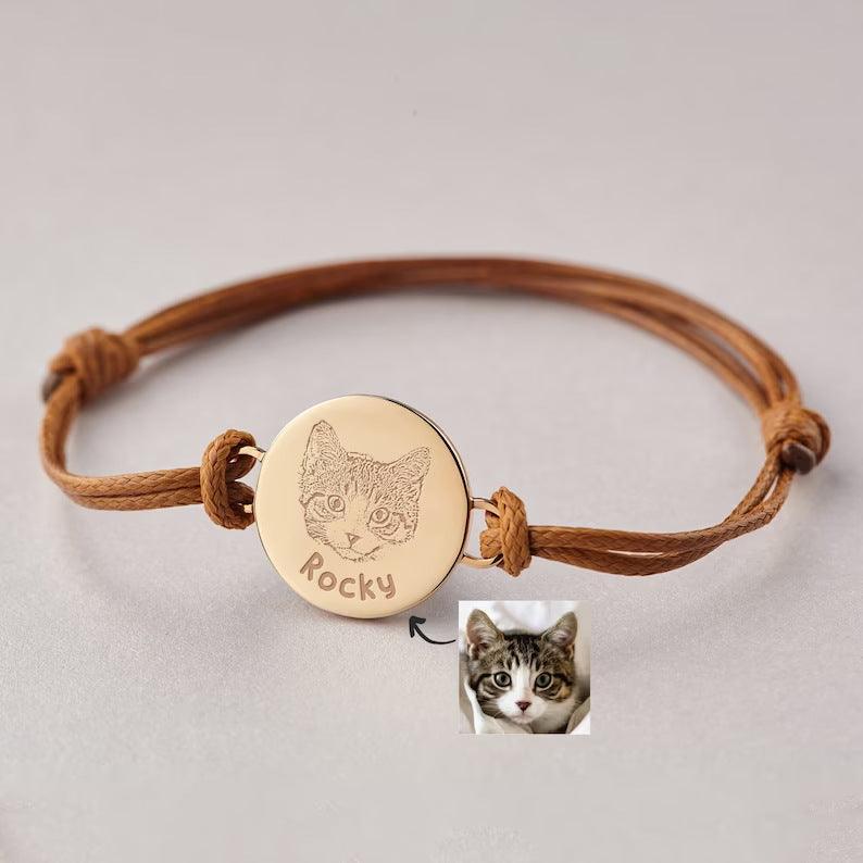 Personalised Pet Memorial Adjustable Braided Bracelet - LOX VAULT