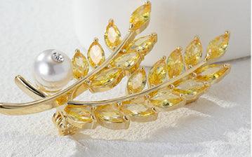 Leaf Pearl Brooch - LOX VAULT
