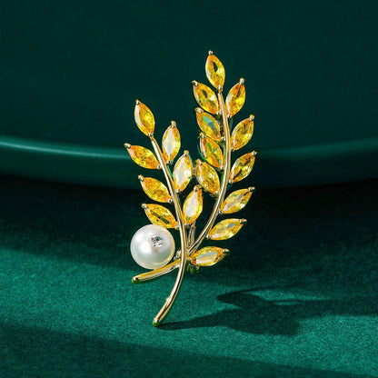 Leaf Pearl Brooch - LOX VAULT