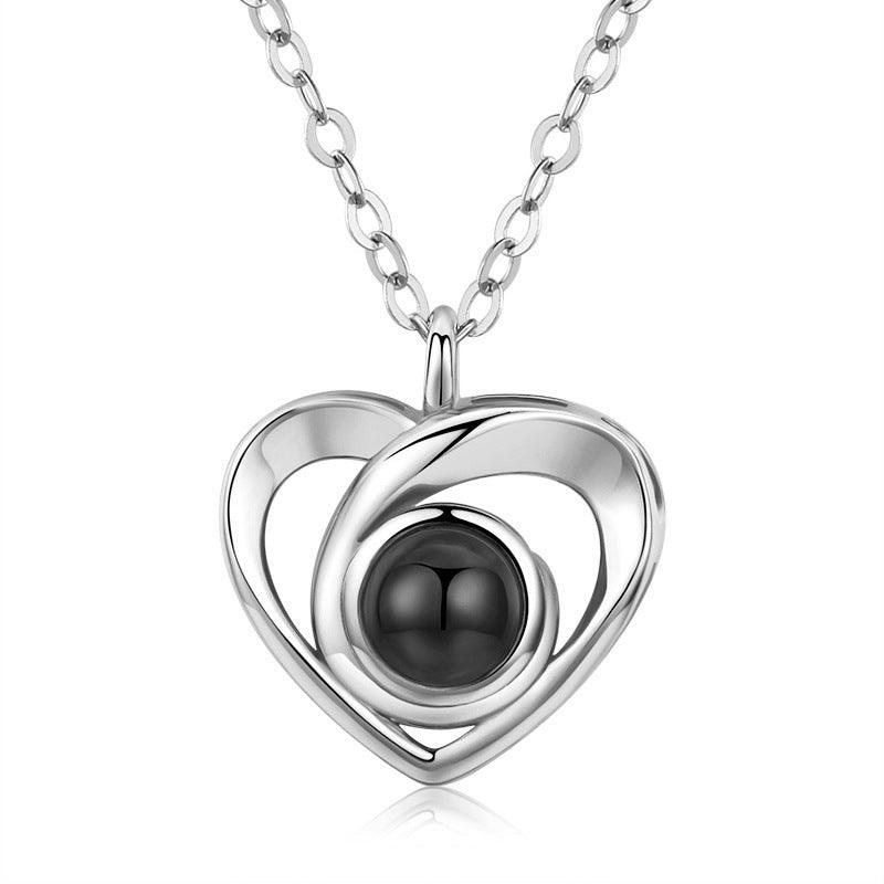 Personalised Hollow Side Heart Photo Necklace - LOX VAULT