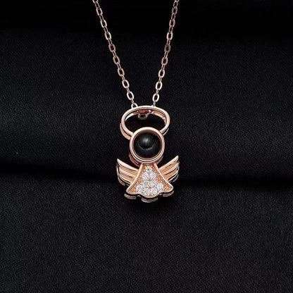 Personalised Angel Projection Necklace - LOX VAULT