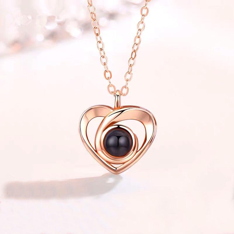 Personalised Hollow Side Heart Photo Necklace - LOX VAULT