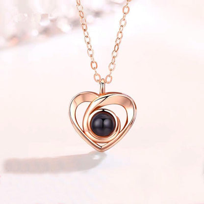 Personalised Hollow Side Heart Photo Necklace - LOX VAULT
