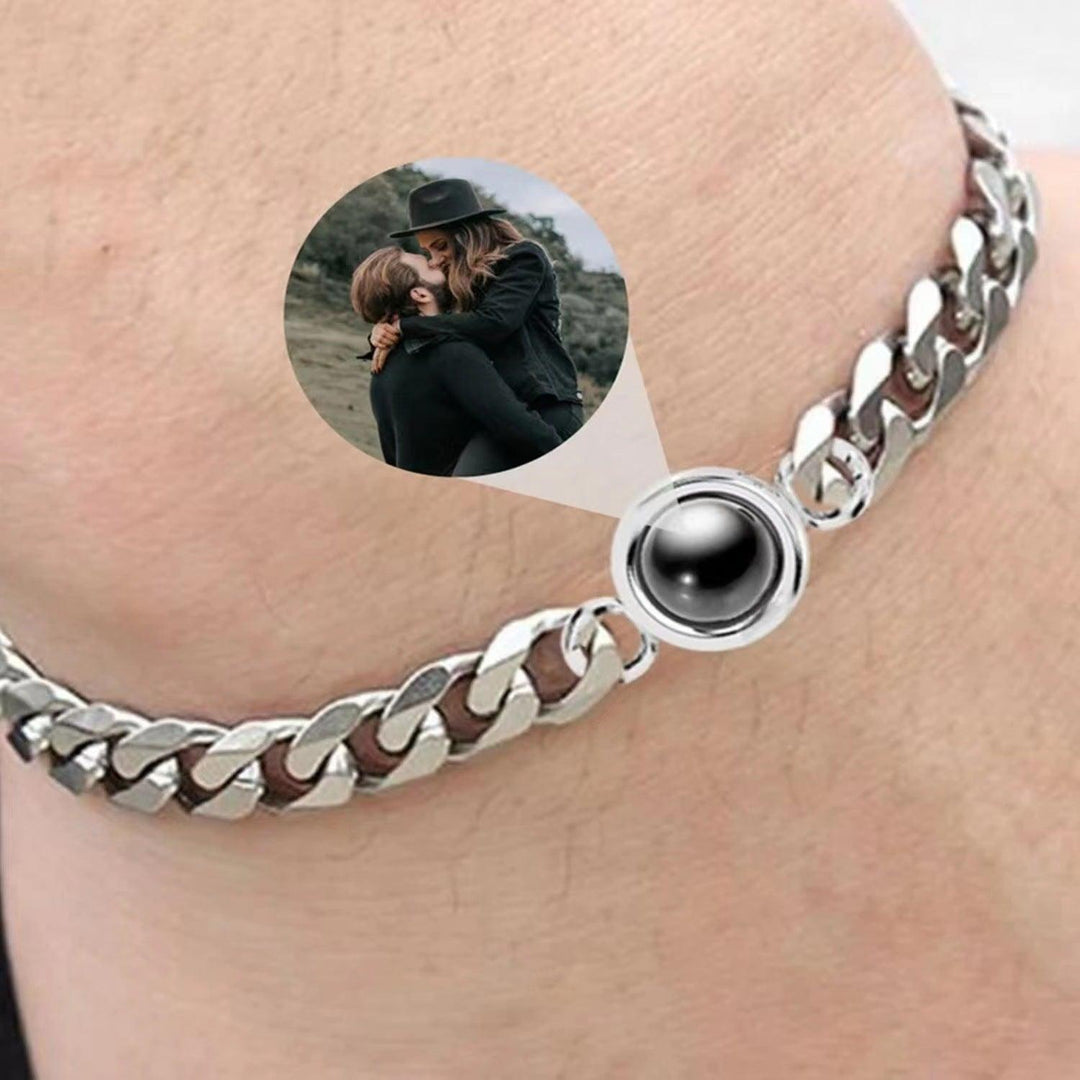 Personalised Titanium Photo Projection Bracelet - LOX VAULT