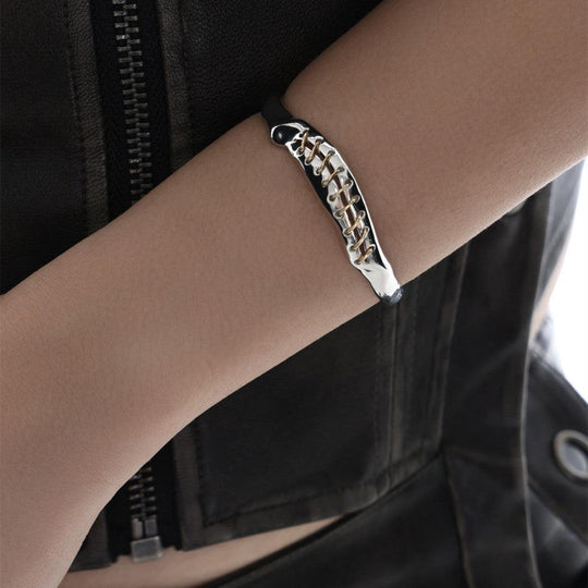 Silver Stitched Bracelet - LOX VAULT