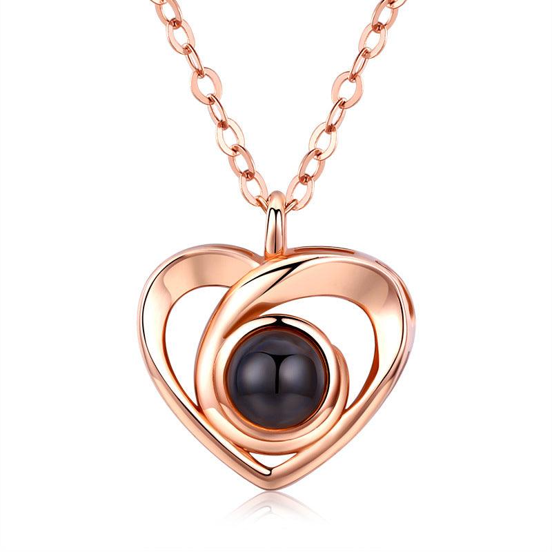 Personalised Hollow Side Heart Photo Necklace - LOX VAULT