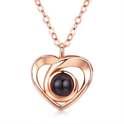 Personalised Hollow Side Heart Photo Necklace - LOX VAULT