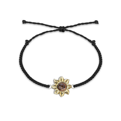 Personalised Photo Projection Bracelet Sunflower Braided Rope - LOX VAULT