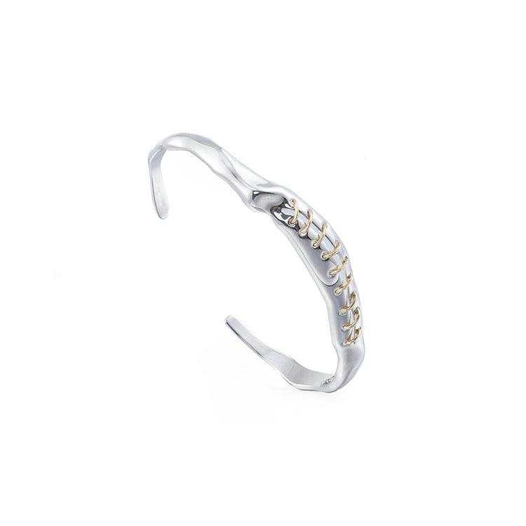 Silver Stitched Bracelet - LOX VAULT