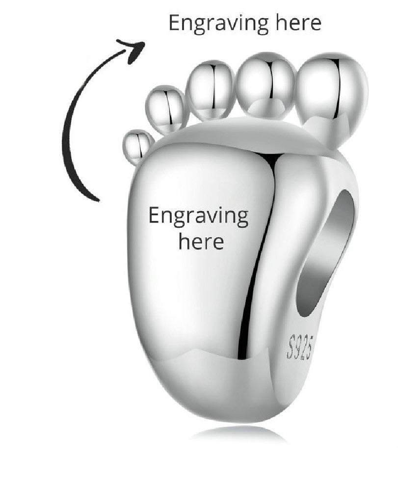 Engraved Baby Footprint Charm - LOX VAULT
