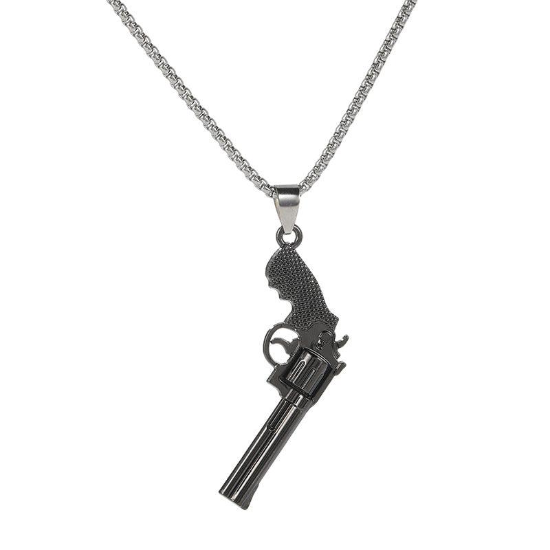Titanium Revolver Denim Necklace - LOX VAULT