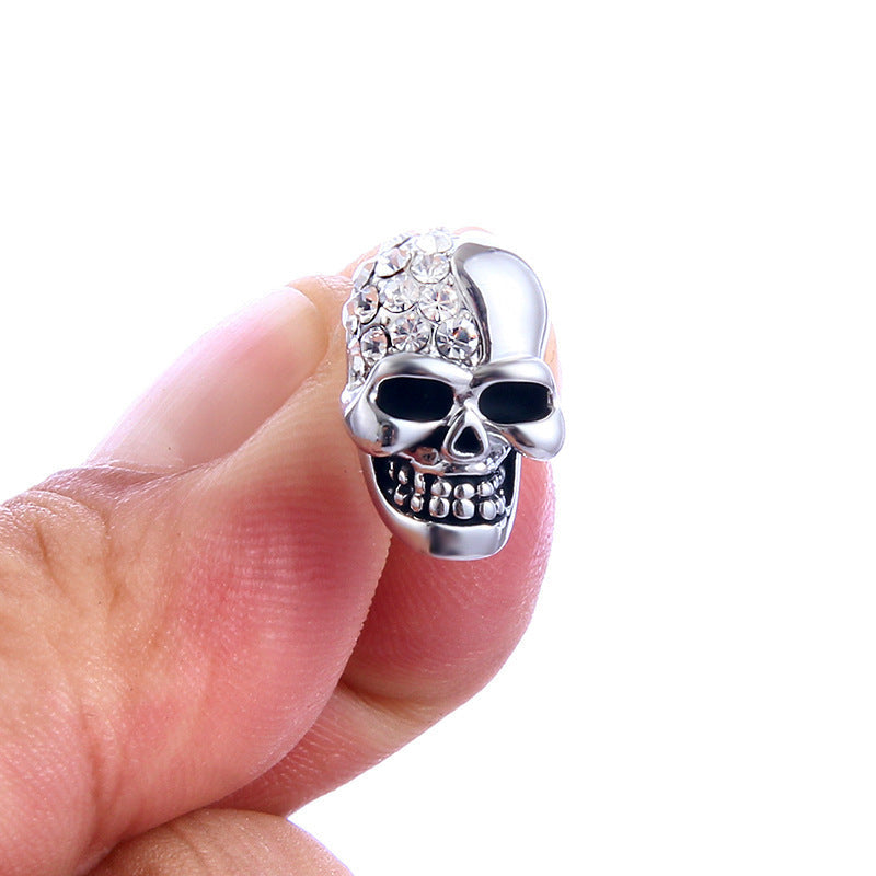 Retro Diamond Skull Earrings