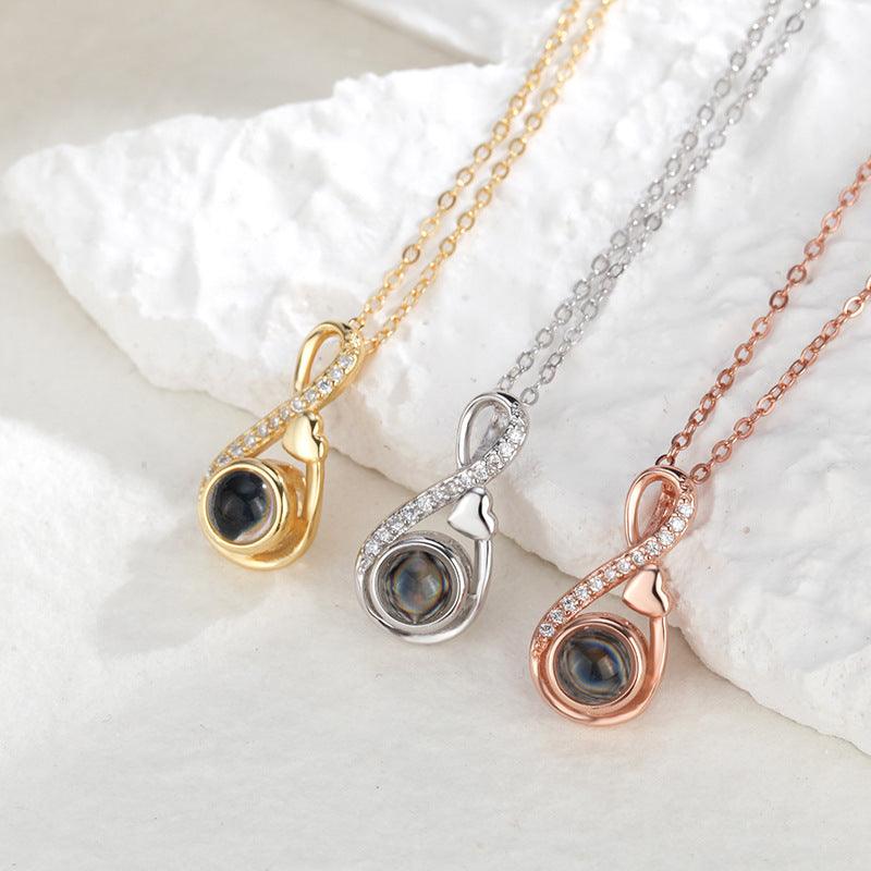 Personalised 8-ring Projection Necklace - LOX VAULT