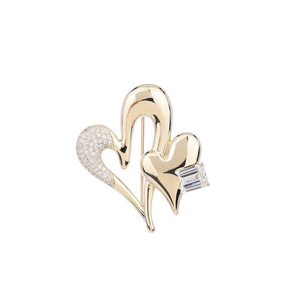 Buckle Heart-to-heart Brooch - LOX VAULT