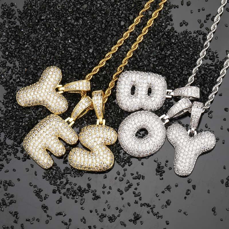 Personalised Bubble letter Pendant with Twist Chain - LOX VAULT
