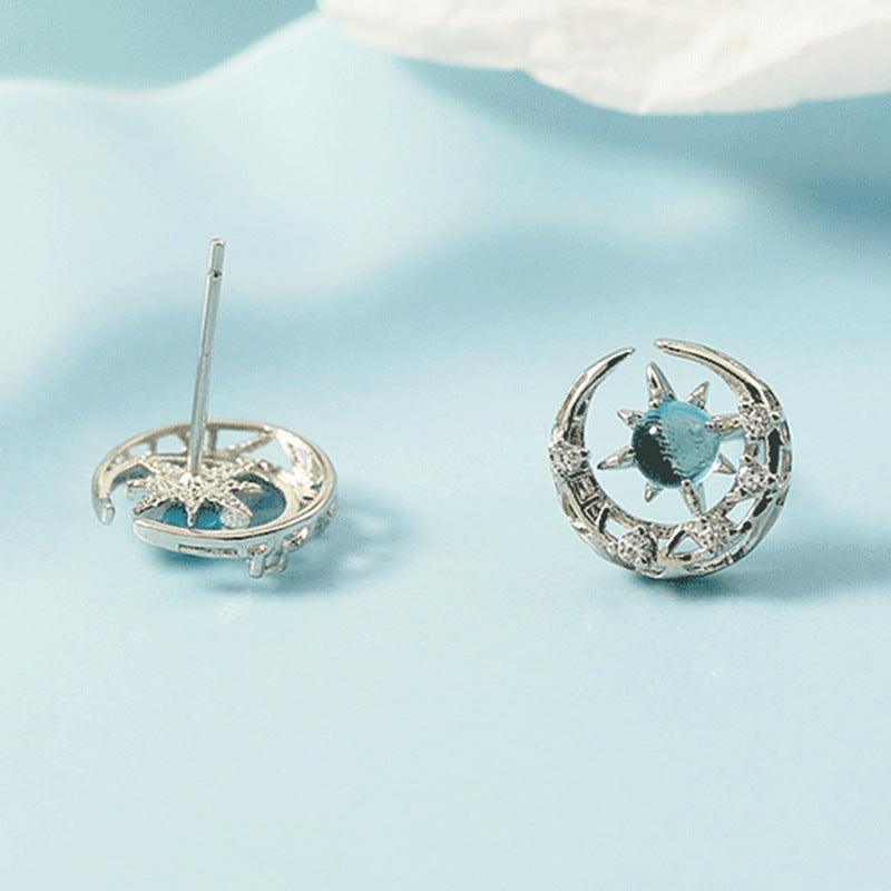 Bright Star Moon Ear Studs - Lox Vault
