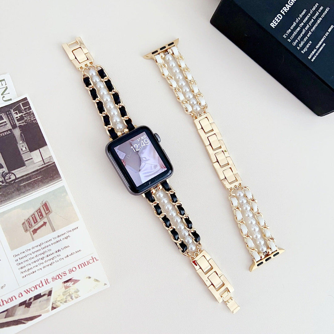 Pearl Beads Apple Watch Bracelet Band - LOX VAULT