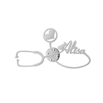 Name Stethoscope Brooch
