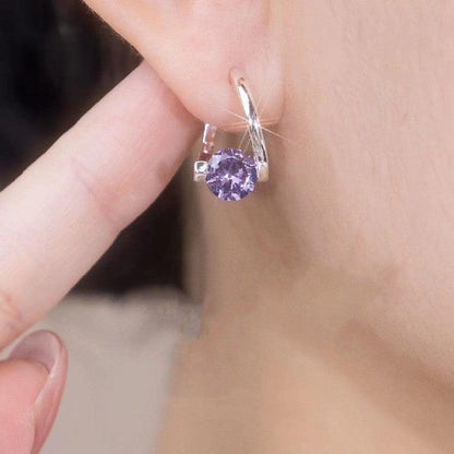 Geometric Micro Inlaid Zircon Earrings - LOX VAULT