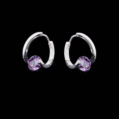 Geometric Micro Inlaid Zircon Earrings - LOX VAULT