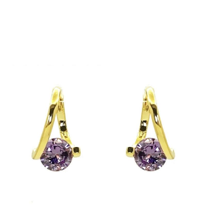 Geometric Micro Inlaid Zircon Earrings - LOX VAULT
