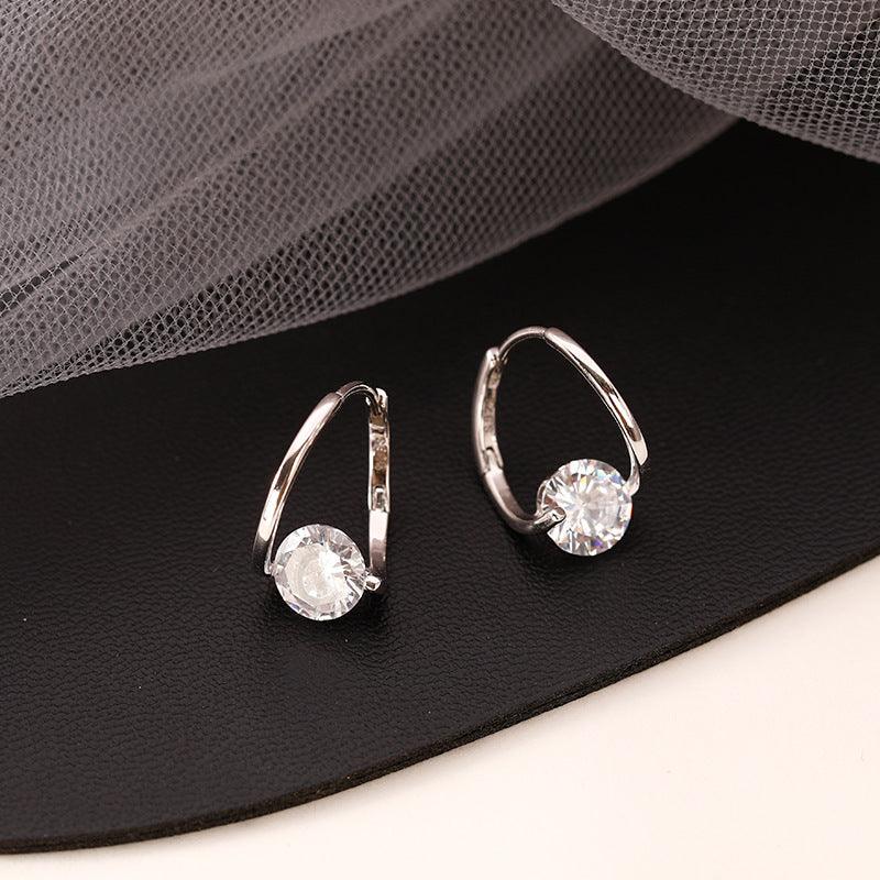 Geometric Micro Inlaid Zircon Earrings - LOX VAULT