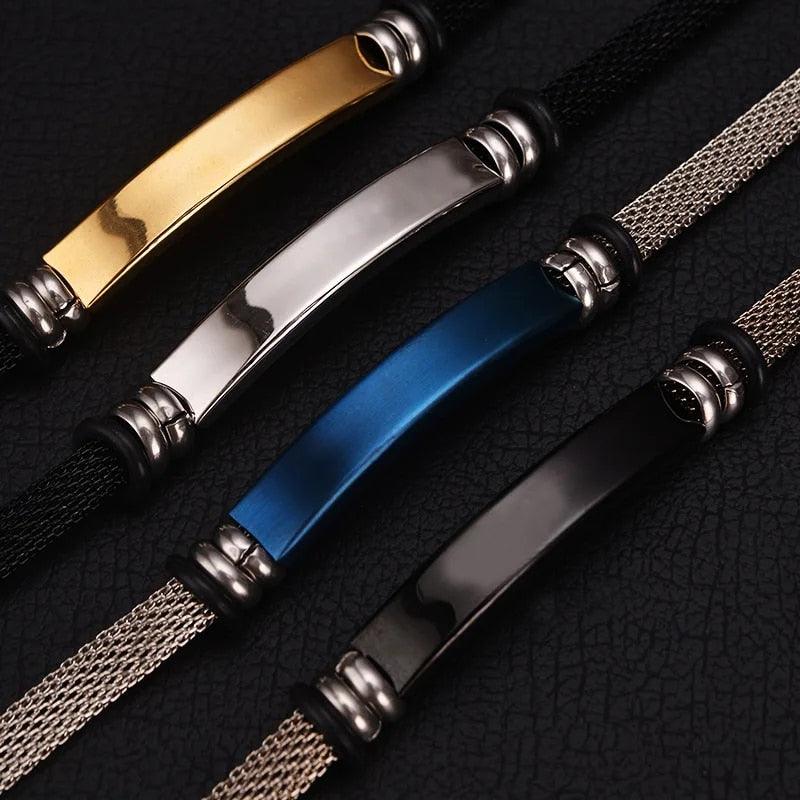 Personalised Men's Stainless Steel Bracelet - LOX VAULT