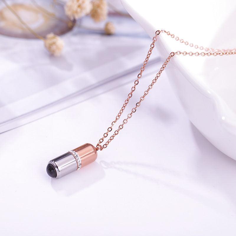 Personalised Lipstick Projection Necklace - LOX VAULT