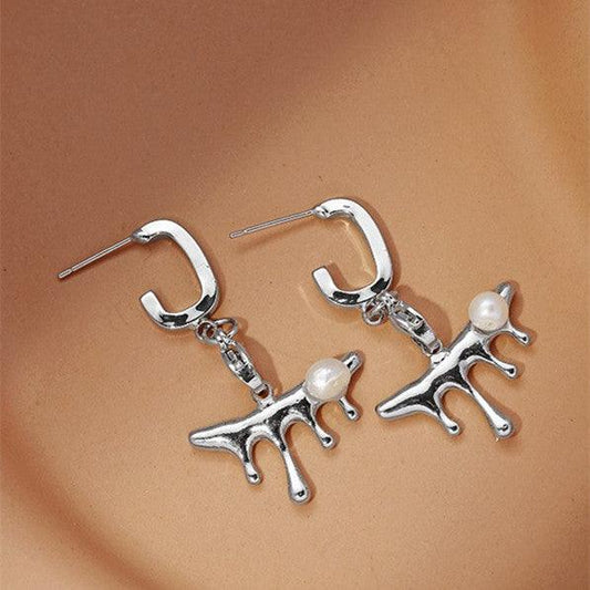 French Melting Candle Pearl Earrings - Lox Vault