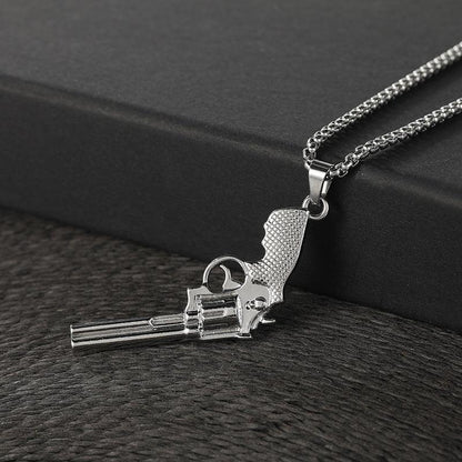 Titanium Revolver Denim Necklace - LOX VAULT