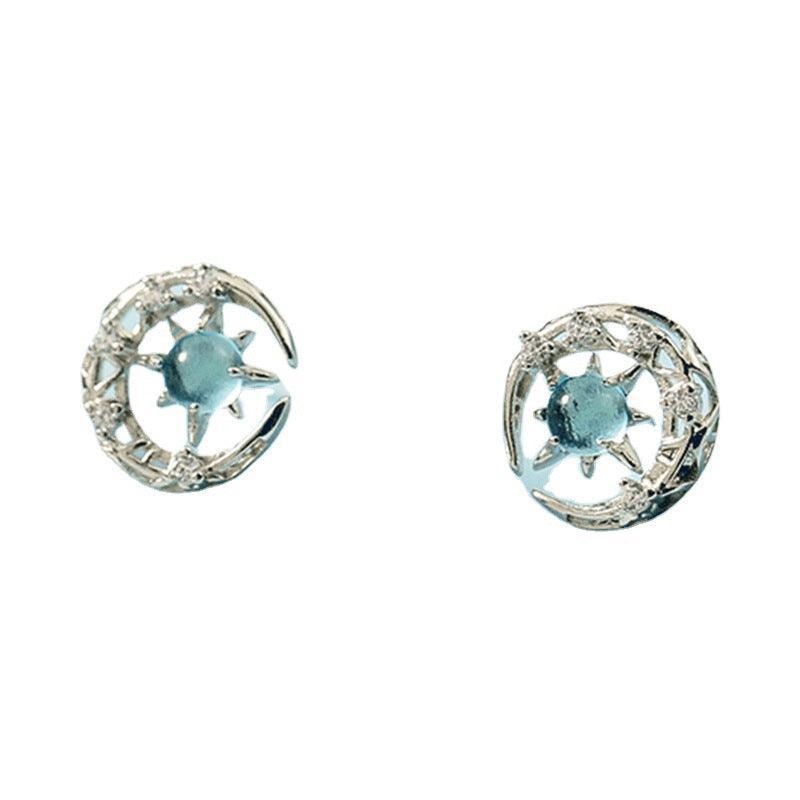 Bright Star Moon Ear Studs - Lox Vault