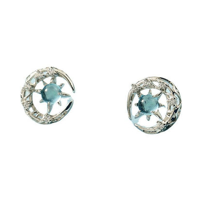 Bright Star Moon Ear Studs - Lox Vault